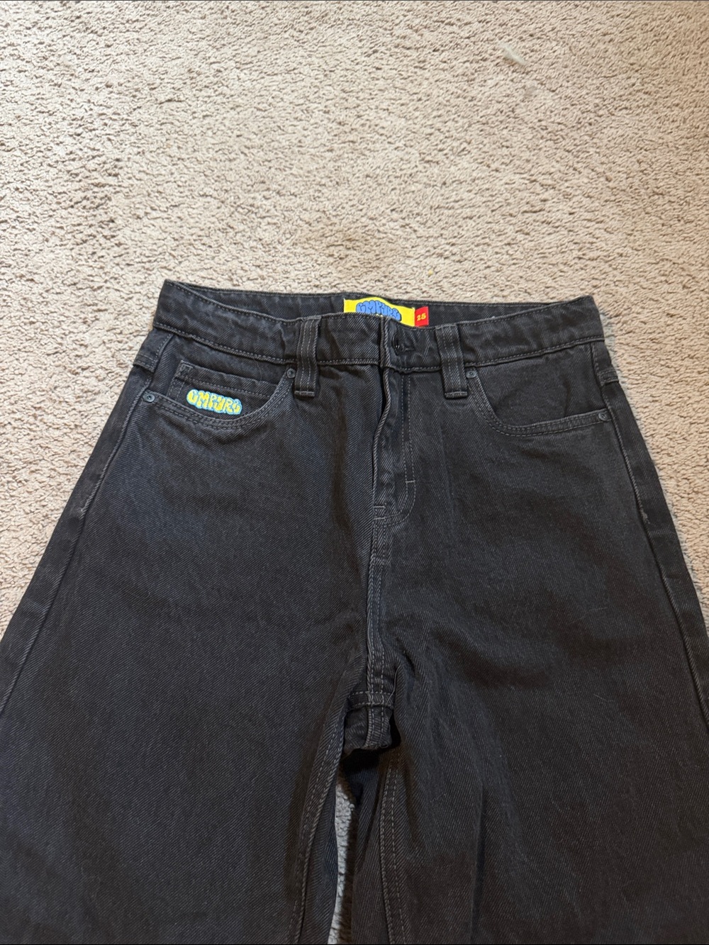 Empyre Black Straight-Leg Kids Jeans with Subtle Logo